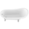 Anzzi Diamante 67.32 in Slipper-Style Acrylic Claw Foot Tub in White FT-CF131LXFT-CH - alternate 1